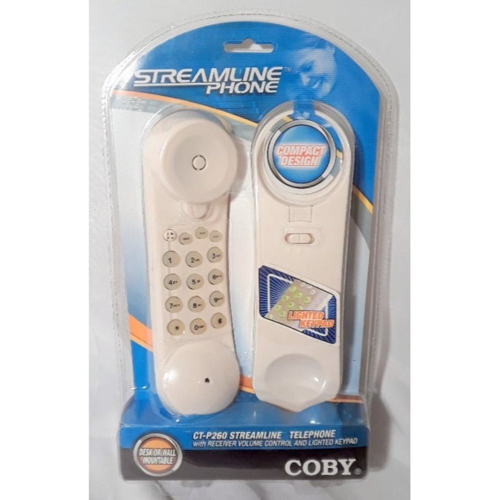 Coby CT-P260-BK Single Line Corded Phone